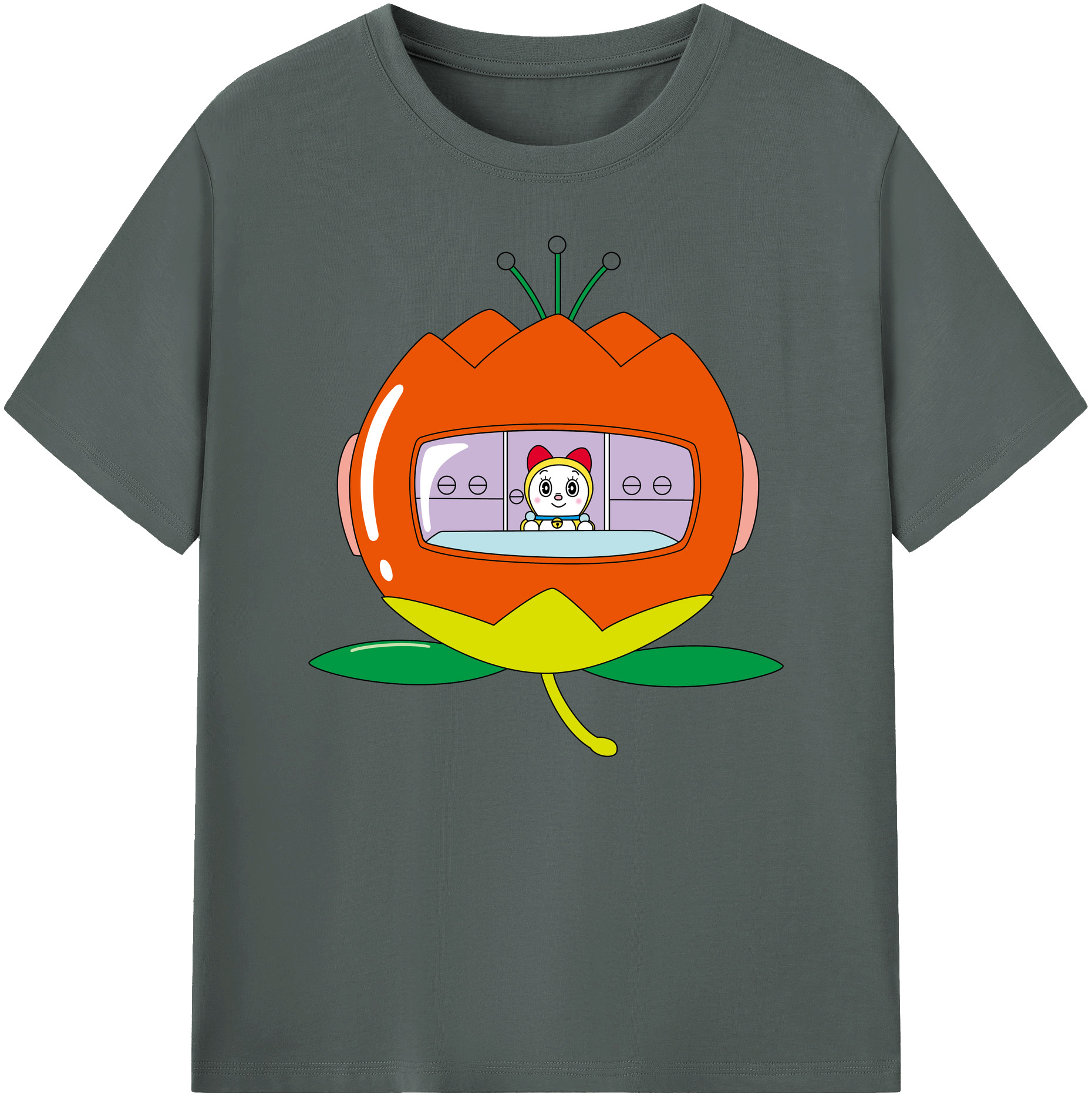 （画像用） ドラえもん ドラミ Doraemon Dorami 綿100％ メンズ半袖Tシャツ｜肌触りやわらか＆通気性